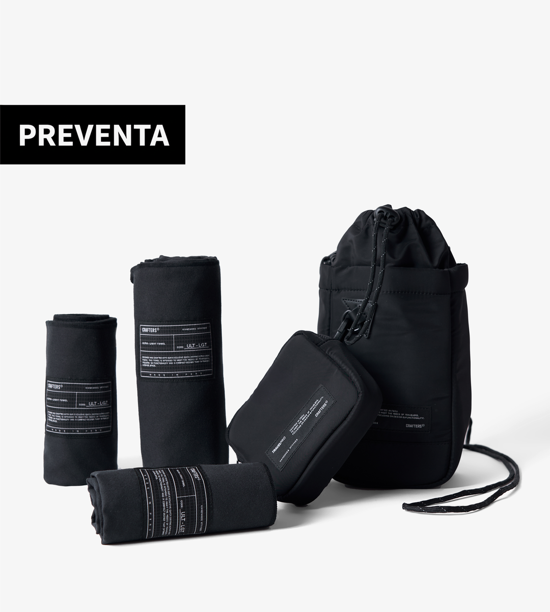 Preventa Pack Toallas Travel Pro Negro
